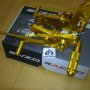 Footstep Underbone Vixon merk Enzo GOld and Silver Chrome