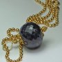 YZ5032 NATURAL SAPPHIRE PENDANT 30CT + NECKLACE (FACETED GOLD )