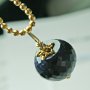 YZ5032 NATURAL SAPPHIRE PENDANT 30CT + NECKLACE (FACETED GOLD )