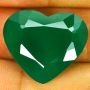 CH001 NATURAL UNHEATED HEART GREEN CHALCEDONY 16.55CT
