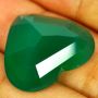 CH001 NATURAL UNHEATED HEART GREEN CHALCEDONY 16.55CT