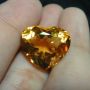 CT001 NATURAL HEART GOLDEN YELLOW CITRINE BRAZILIAN TOPAZ 10.3CT