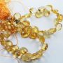JCT001 NATURAL CITRINE FACETED HEART LOOSE BEADS 50CTS