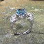 JS093 NATURAL LONDON BLUE TOPAZ STERLING 925 SILVER RING SZ 6.25