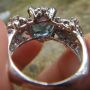 JS093 NATURAL LONDON BLUE TOPAZ STERLING 925 SILVER RING SZ 6.25