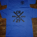 T-Shirt Crazy.Inc Letter X Game Royal/Black