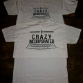 T-Shirt Crazy.Inc Retro Badge White/Black