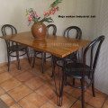 Meja makan industrial jati