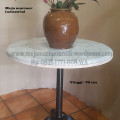 Meja restoran marmer kaki besi
