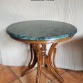 meja marmer hijau 70cm, kaki design ckh