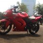 Jual Kawasaki NINJA 250 R merah 2012 masih gress banget