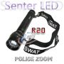 Senter LED Police R20 Zoom Putar Terang Harga Murah