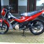 Jual Satria FU 150, thn 2008, merah-hitam, KM 12.800, standard
