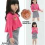DRKD16 - Dress Kids Tanktop Stripe + Crop Pink Fanta
