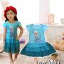 DRKD50 - Dress Anak Frozen Elsa Blue 