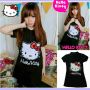 DSHK25 - Dress Hello Kitty Lacost Poloshirt Kitty Head Black
