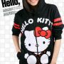 JKHK72 - Jaket Hello Kitty Black Stripe Hand 