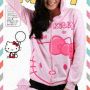 JKHK73 - Jaket Hello Kitty Big Face Pink 