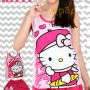 STHK107 - Setelan Tanktop Hello Kitty Paris 