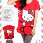 STHK169 - Setelan Legging Full Print Hello Kitty Red 