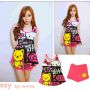STHK177 - Setelan Tanktop Hello Kitty and Bear 