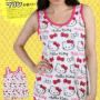 STHK192 - Setelan Tanktop Hello Kitty Full Print Head and Ribbon