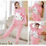 STHK200 - Setelan Piyama Hello Kitty Pink Love Dot
