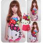 STHK203 - Setelan Tanktop Hello Kitty Bollon Colorfull 