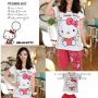 STHK213 - Setelan Hello Kitty Celana Selutut Kitty Confused 
