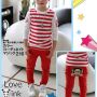 STKDL32 - Setelan Kids Red Stripe Pants Frank