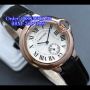 CARTIER Circle Black Leather for Ladies