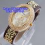 GUESS BATIK Leather Gold Dark Brown