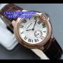 CARTIER Circle Brown Leather for Ladies