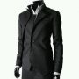 blazer gakuran p-5 abu dan hitam