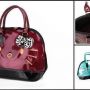 Tas Hello Kitty Metalic Merah Tua