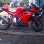 Jual over kredit ninja 250fi 2012 akhir merah full variasi dibandung