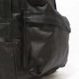 Black Coated Denim Backpack