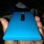 Jual Nokia Lumia 800 warna biru Cyan, 99,99%