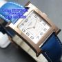 HERMES Square Blue Leather for Ladies