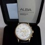 Jual Alba Gold Dial White Leather ( Man )