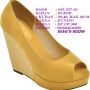 sepatu wedges peeptoe suede