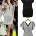 Pakaian Beatirice Dress Black &amp; Grey  Code : D5065