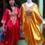 Kaftan Nabila Satin Bordir Red