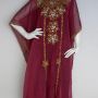 Kaftan India Emas Maroon