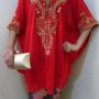 Tunik Bordir Melati Merah