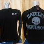 T-Shirt Harley-Davidson Long Sleeve LS62 (Skull Hitam) 