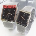 ALEXANDRE CHRISTIE AC8431 Silver Black Sepasang