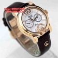 ALEXANDRE CHRISTIE 2347 Rose Gold Brown Leather