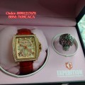 EXPEDITION E6688 Ladies Rosegold Red Leather