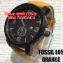 FOSSIL L05 Orange Dial Black
